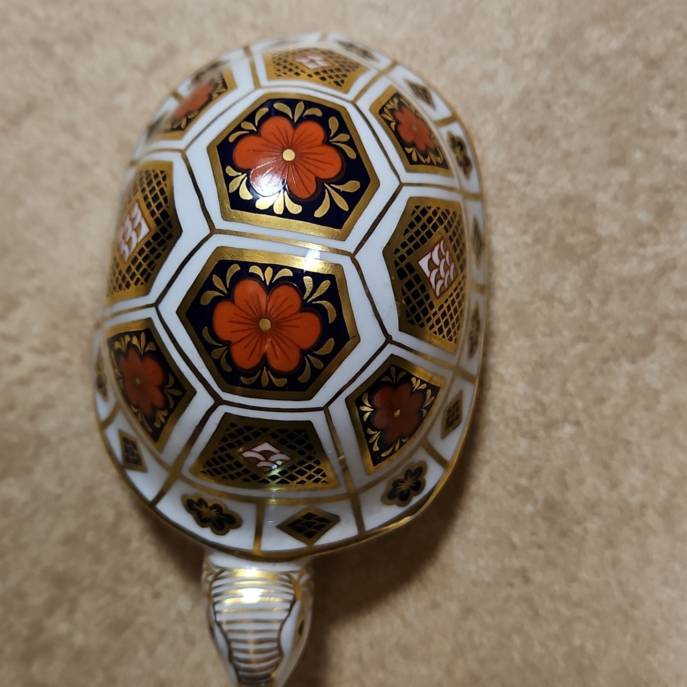 Royal Crown Derby Bone China England Turtle Paperweight, Retired - Picture 2 of 8